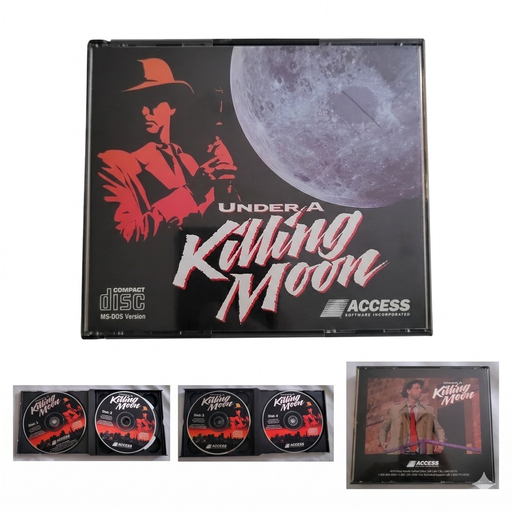 Under a Killing Moon PC Game MS‎ DOS 1994 Vintage Tex Murphy Access 4 CD ROM